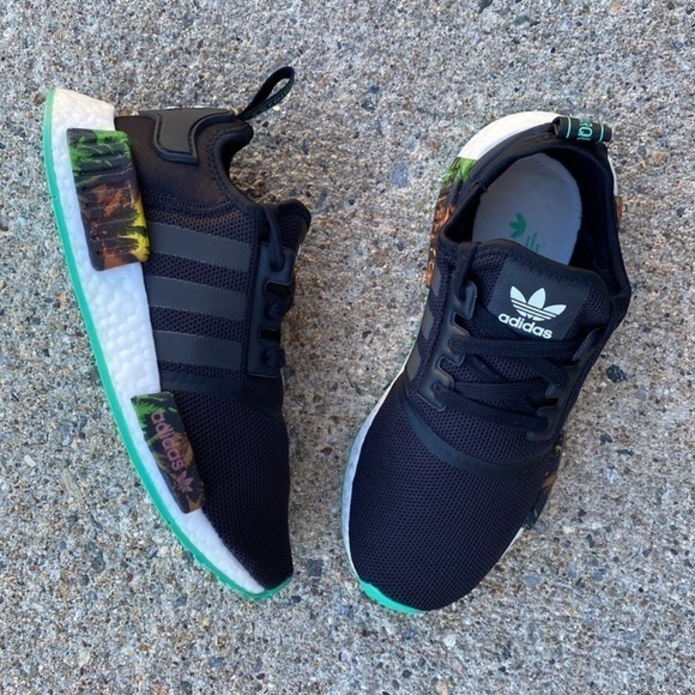 Adidas x NMD V3 Black / Tropical Sunset Sneakers | EUC Like New | Sz 5.5Y / 7.5W
